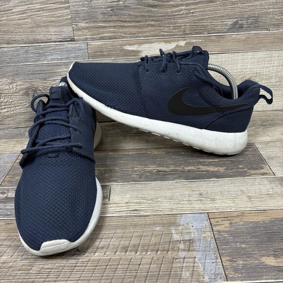 Nike Roshe One Men's Shoes 9.5 Midnight Navy/White 511881 405 - Picture 1 of 8